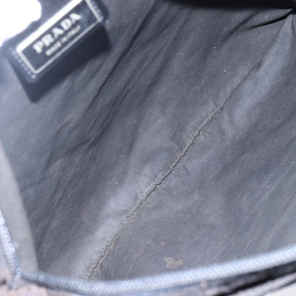 Prada Flat Messenger Bag Tessuto, BLACK, NYLON, Shoulder bag