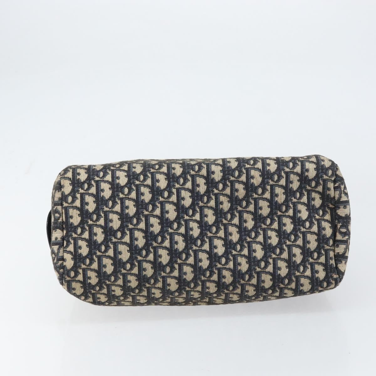 Christian Dior Vintage Trotter Boston Bag Diorissimo Canvas, NAVY, CANVAS, Handbag