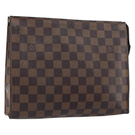 Louis Vuitton Toiletry Pouch Damier, BROWN, CANVAS, Clutche & pouche