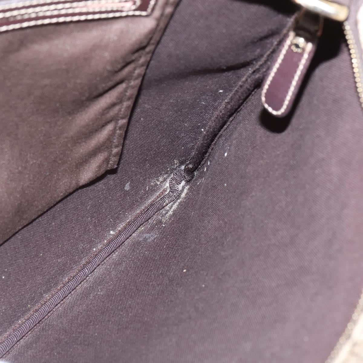 Gucci Zip Top Messenger Bag GG Coated Canvas, BEIGE, CANVAS, Shoulder bag