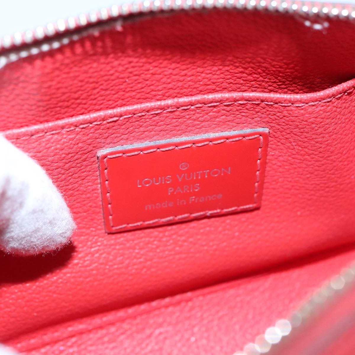 Louis Vuitton Cosmetic Pouch Epi Leather, RED, LEATHER, Clutche & pouche