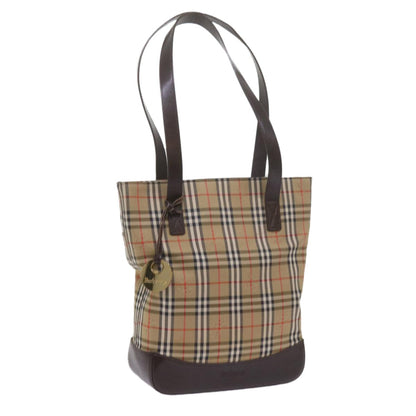 Burberry Nova Check Tote Leather, BEIGE, CANVAS, Tote bag