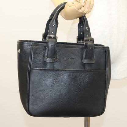 Burberry Vintage Handbag Leather, BLACK, LEATHER, Handbag