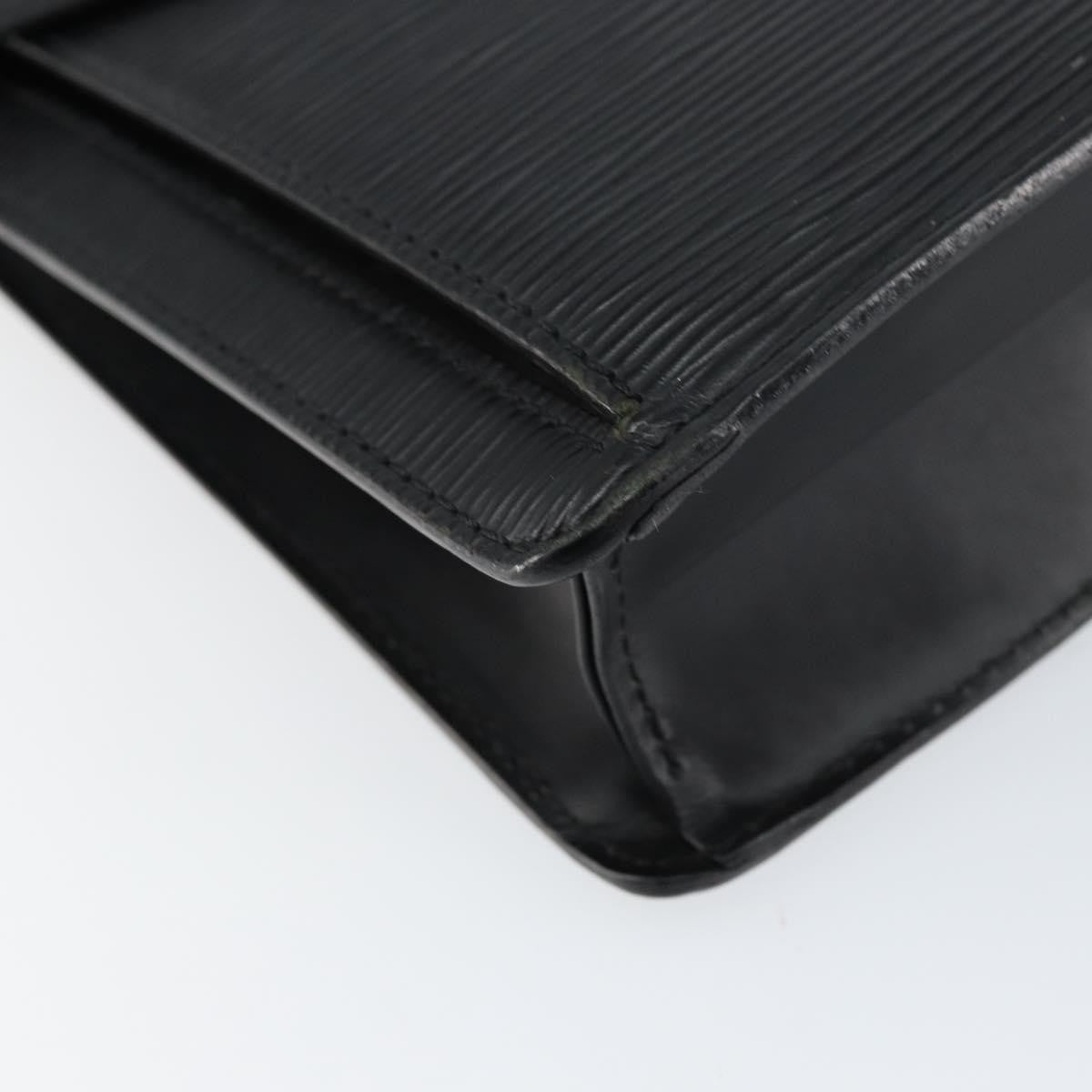 Louis Vuitton Dragonne Pochette Epi Leather, BLACK, LEATHER, Clutche & pouche