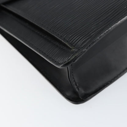 Louis Vuitton Dragonne Pochette Epi Leather, BLACK, LEATHER, Clutche & pouche