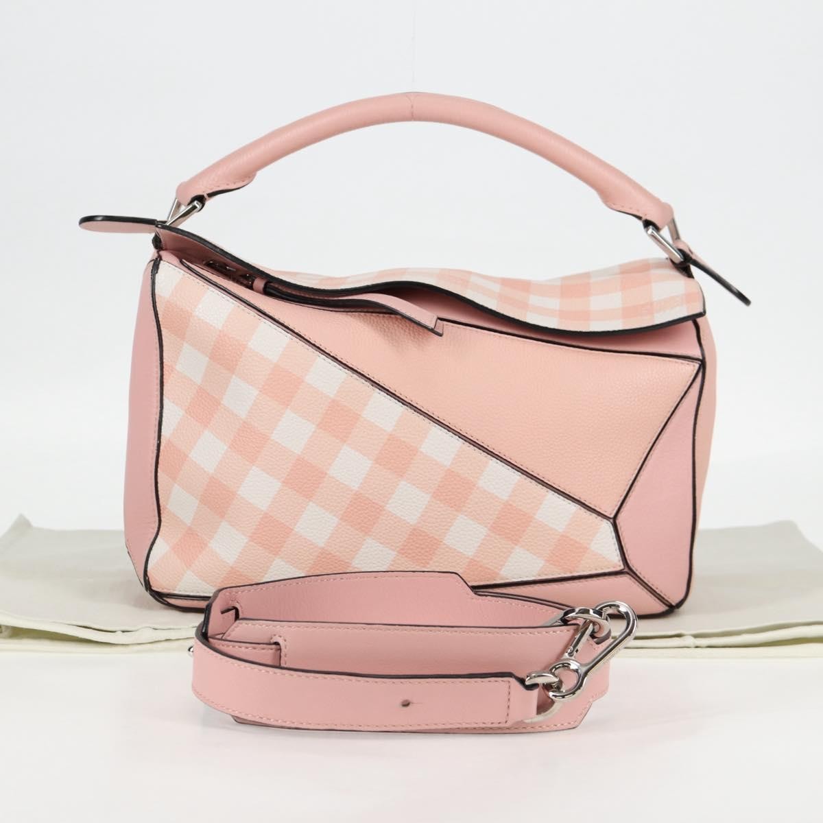 Loewe Puzzle Bag Leather, PINK, LEATHER, Handbag