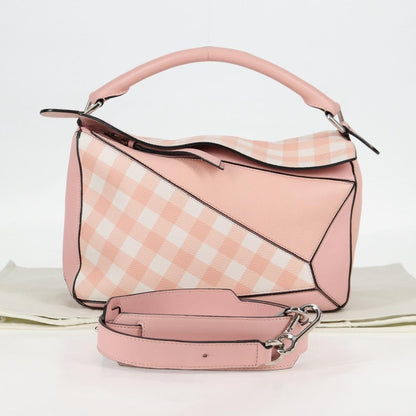Loewe Puzzle Bag Leather, PINK, LEATHER, Handbag