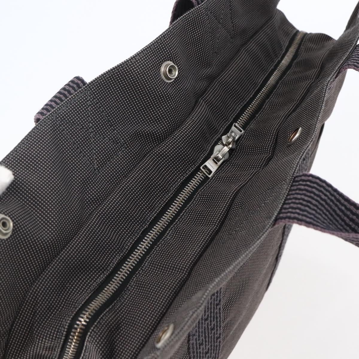 Hermes Fourre Tout Tote Canvas, GRAY, CANVAS, Tote bag