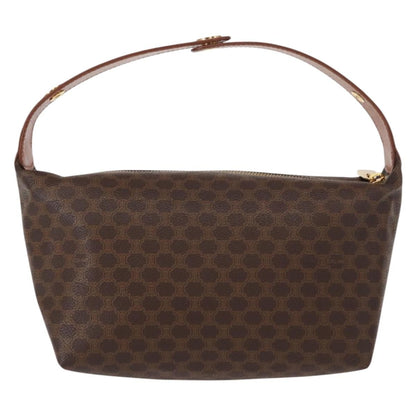 Celine Vintage Macadam Handbag Canvas, BROWN, CANVAS, Handbag