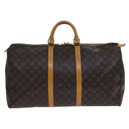 Louis Vuitton Keepall Bag Monogram Canvas, BROWN, CANVAS, Travel bag