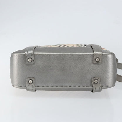 Burberry Nova check Shoulder bag Canvas and Leather, BEIGE, CANVAS, Shoulder bag