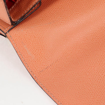 Celine Vintage Convertible Turnlock Top Handle Bag Leather, ORANGE, LEATHER, Handbag