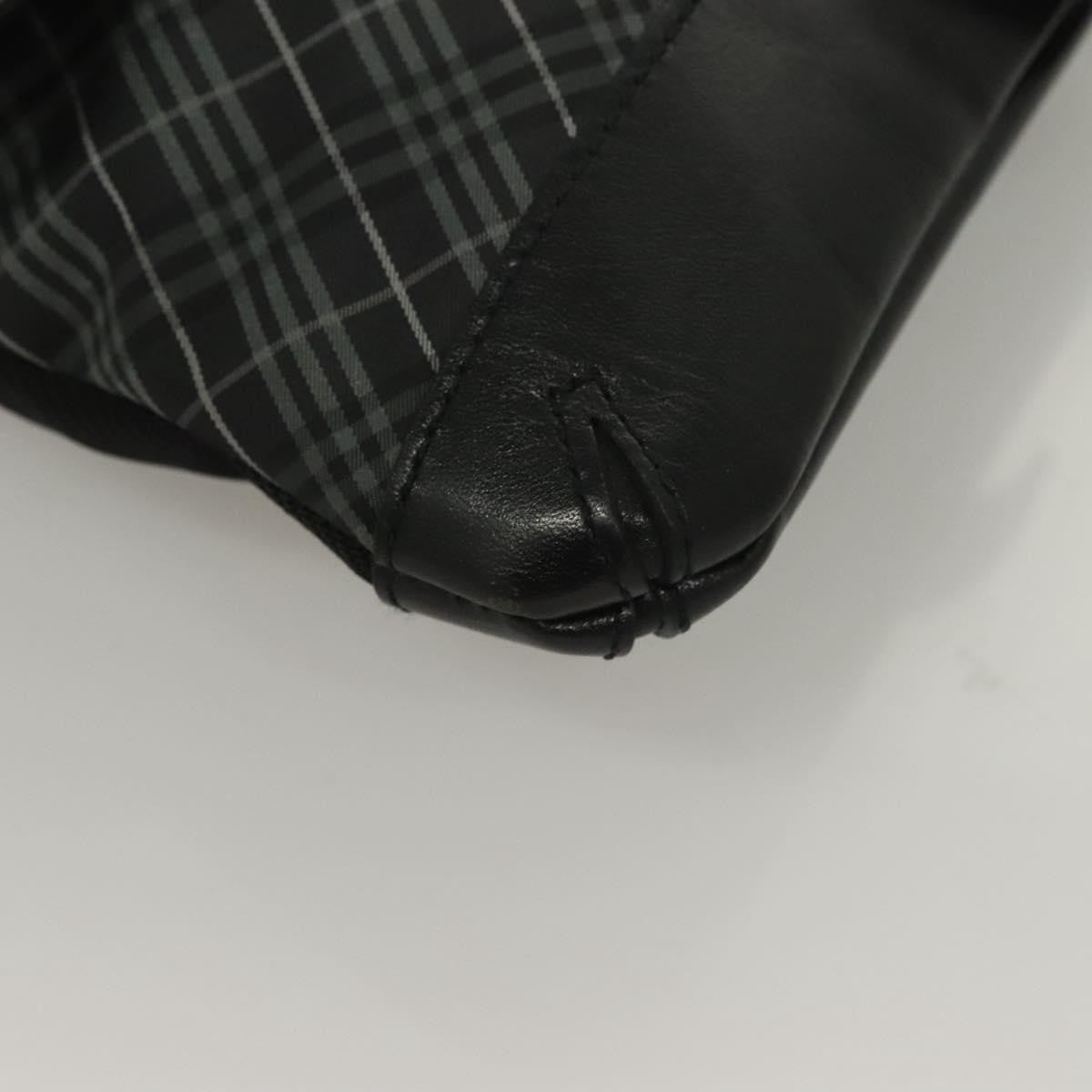 Burberry Front Pocket Messenger Bag Haymarket Canvas, BLACK, CANVAS, Shoulder bag