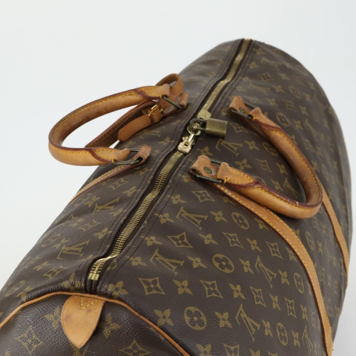 Louis Vuitton Keepall Bag Monogram Canvas, BROWN, CANVAS, Travel bag