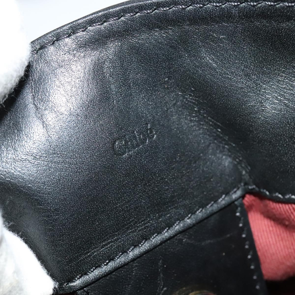 Chloe Victoria Handbag Leather, BLACK, LEATHER, Handbag