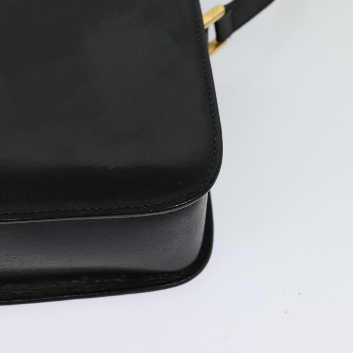 Gucci Vintage double G logo shoulder bag Leather, BLACK, LEATHER, Shoulder bag