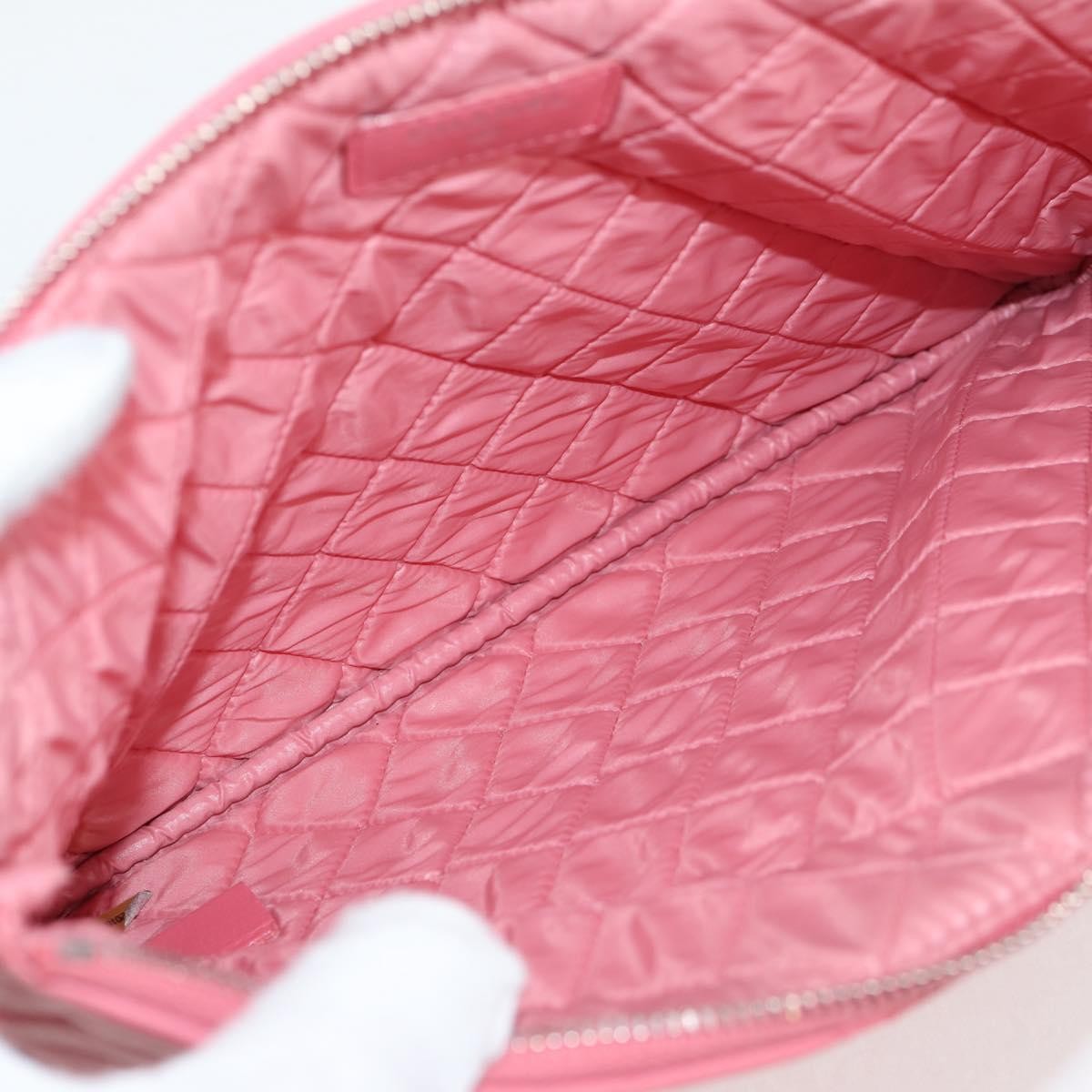 Chanel O Case Clutch Quilted Lambskin, PINK, LEATHER, Clutche & pouche