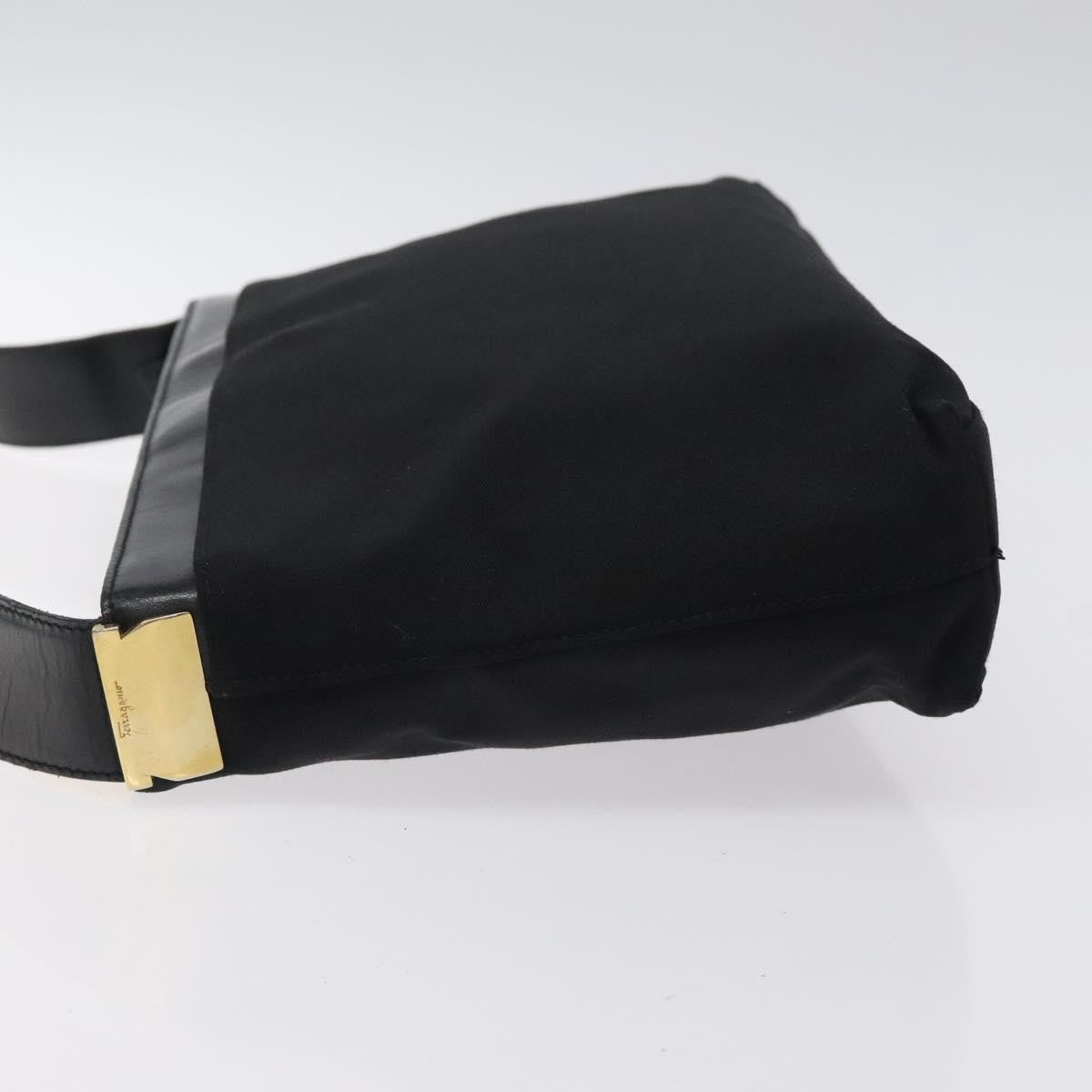 Salvatore Ferragamo Shoulder Bag Canvas, BLACK, CANVAS, Shoulder bag