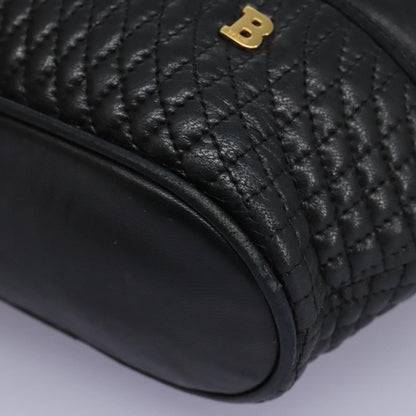Bally Vintage Handbag Quilted Leather, Black, Leather, Handbag