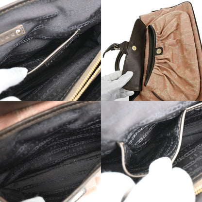 Celine Boogie Satchel Macadam, PINK, CANVAS, Handbag