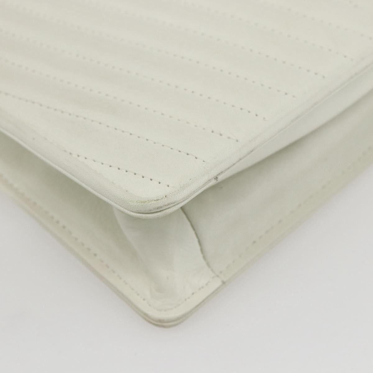 Valentino Garavani Vintage shoulder bag Leather, WHITE, LEATHER, Shoulder bag