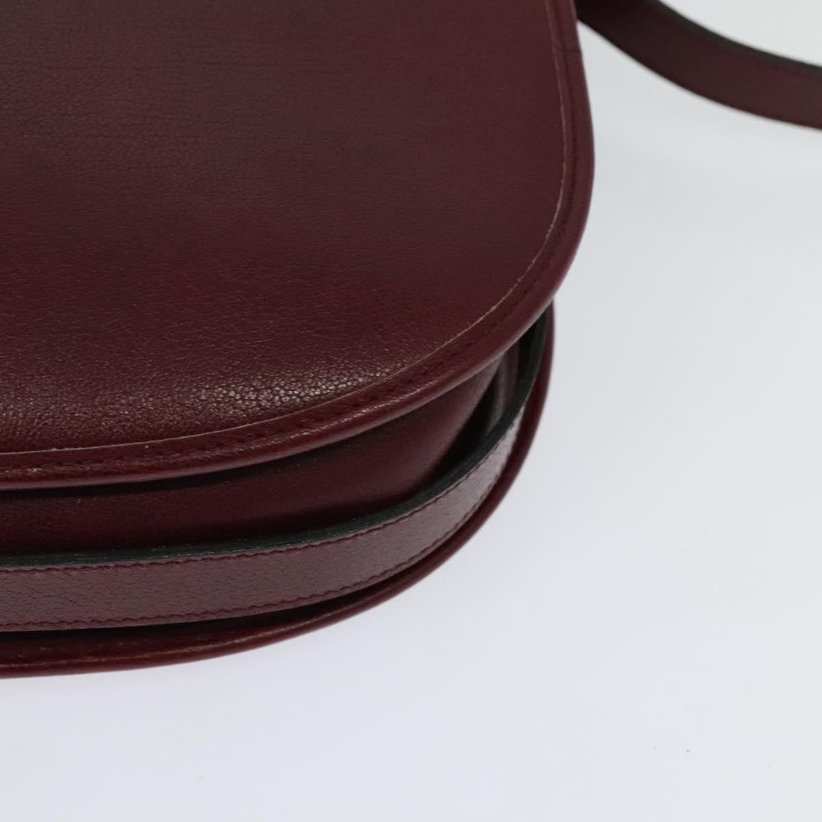 Christian Dior CD Shoulder bag Leather, BURGUNDY, LEATHER, Shoulder bag