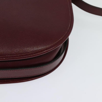 Christian Dior CD Shoulder bag Leather, BURGUNDY, LEATHER, Shoulder bag