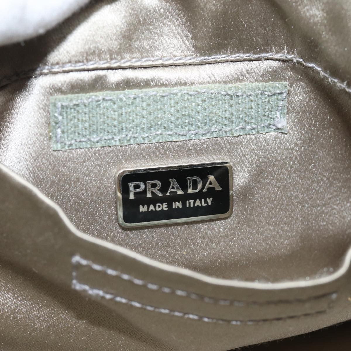 Prada Vintage Handbag Tessuto, SILVER, NYLON, Handbag