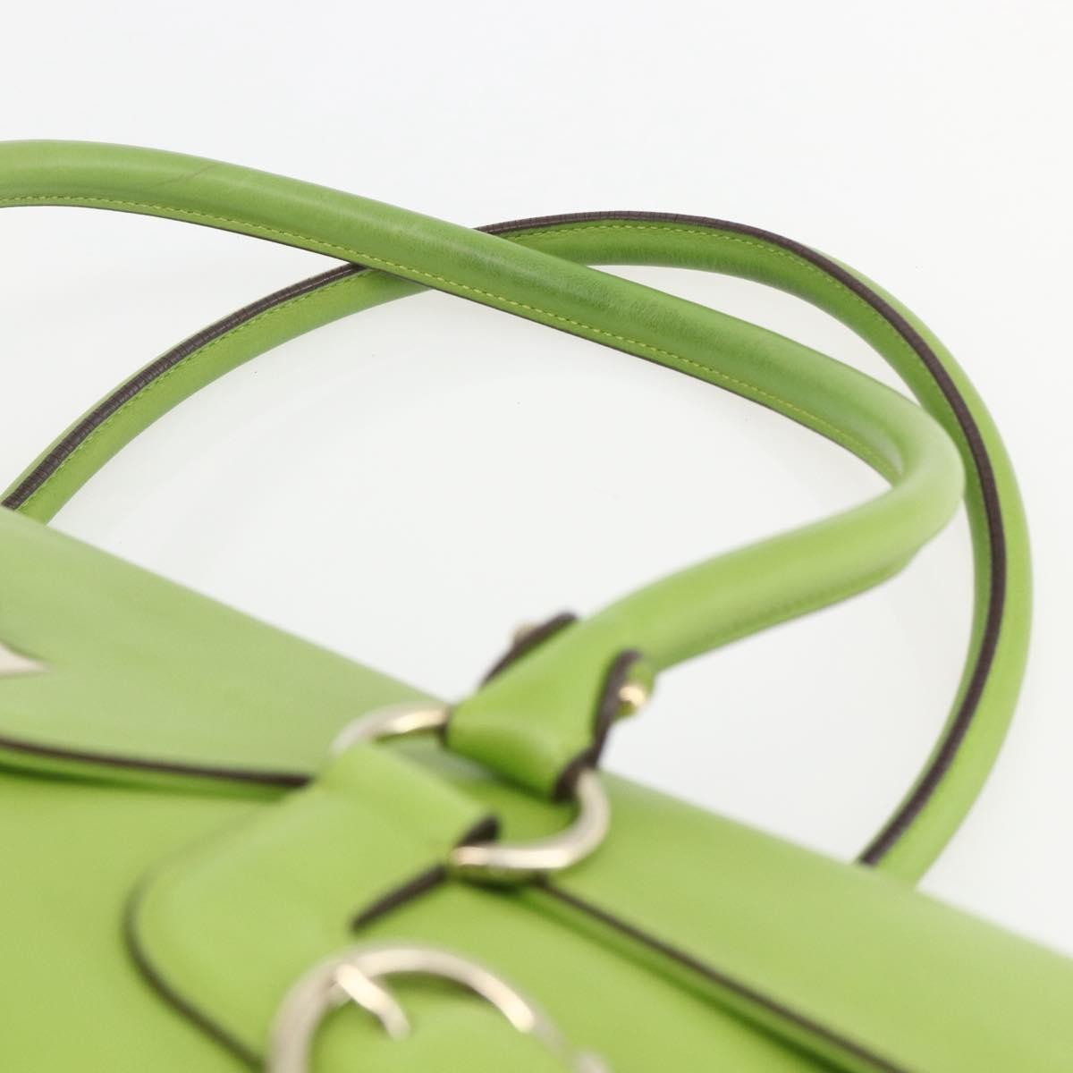 Salvatore Ferragamo Virna Satchel Leather, GREEN, LEATHER, Handbag