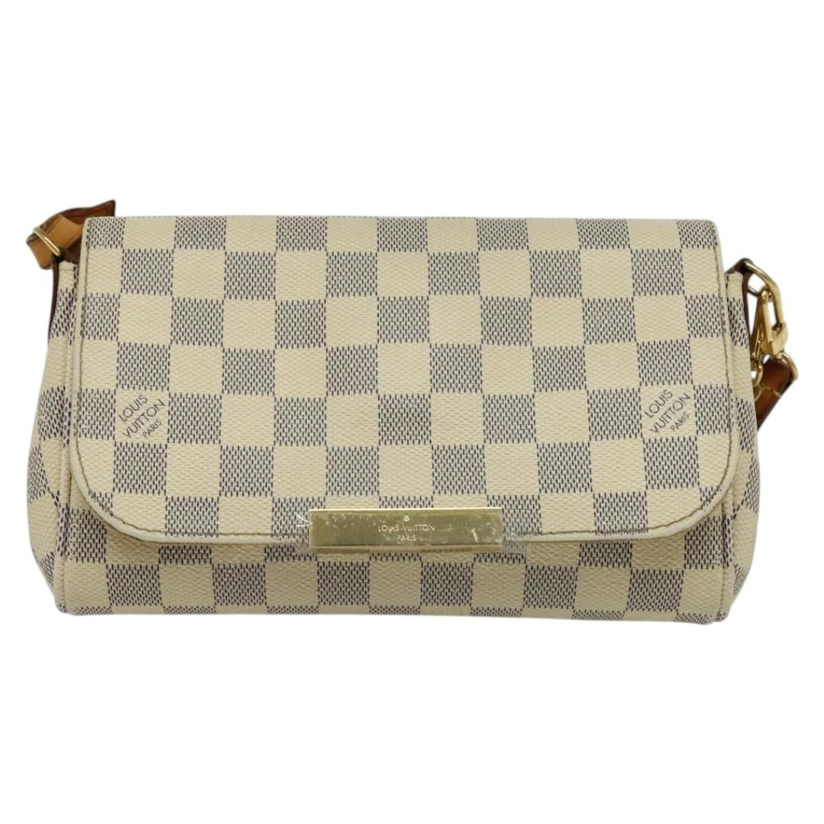 Louis Vuitton Favorite Handbag Damier, WHITE, CANVAS, Handbag