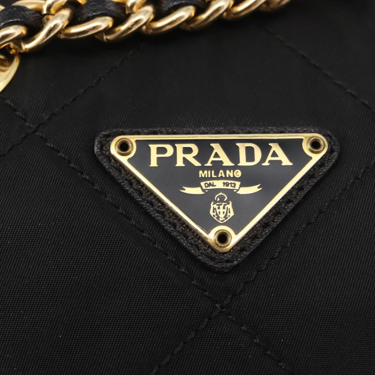 Prada Re-Edition 1995 Chain Tote Quilted Re-Nylon, BLACK, NYLON, Shoulder bag