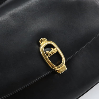 Celine Horse Carriage Shoulder bag Leather, BLACK, LEATHER, Shoulder bag