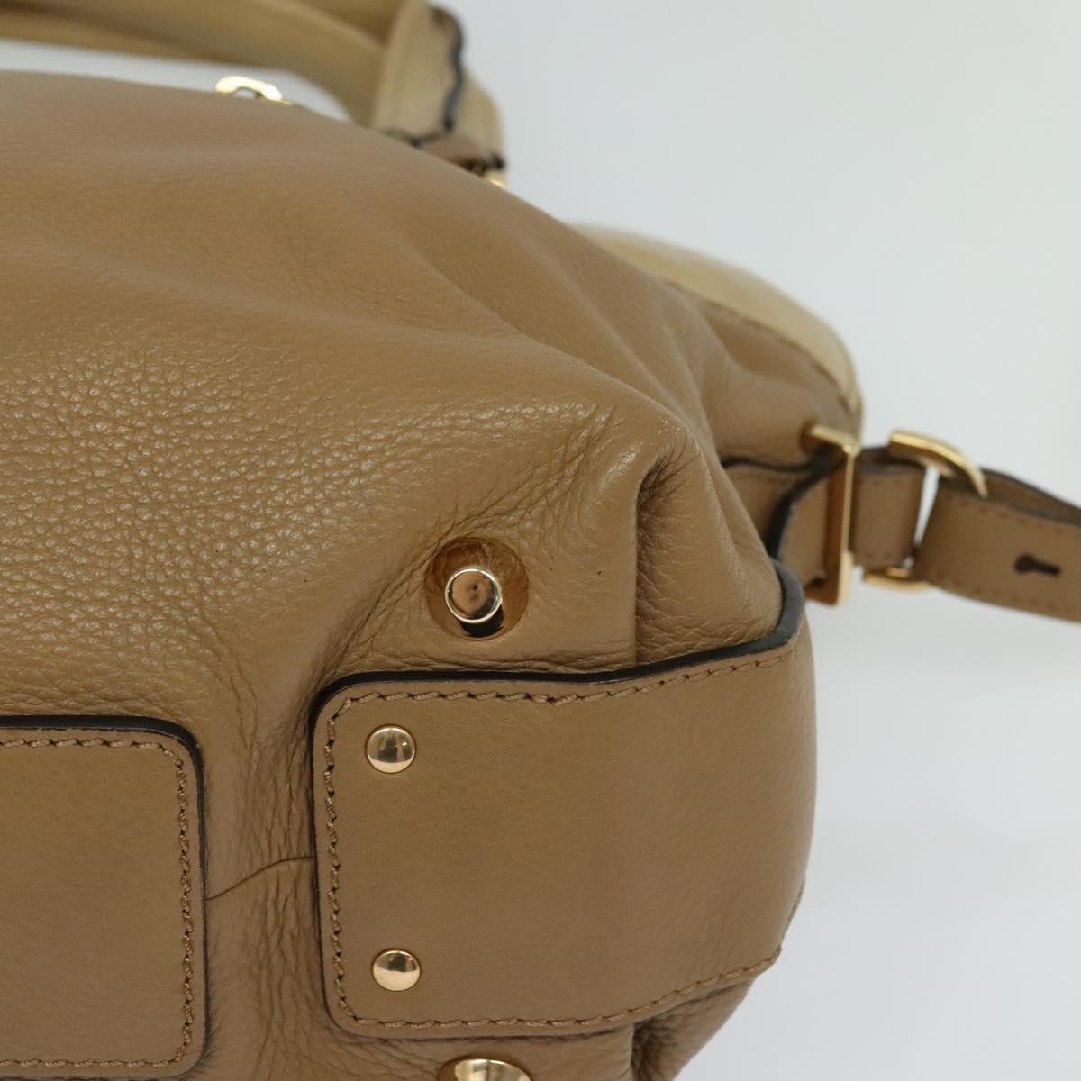 Chloe Angie Tote Leather, BROWN, LEATHER, Tote bag