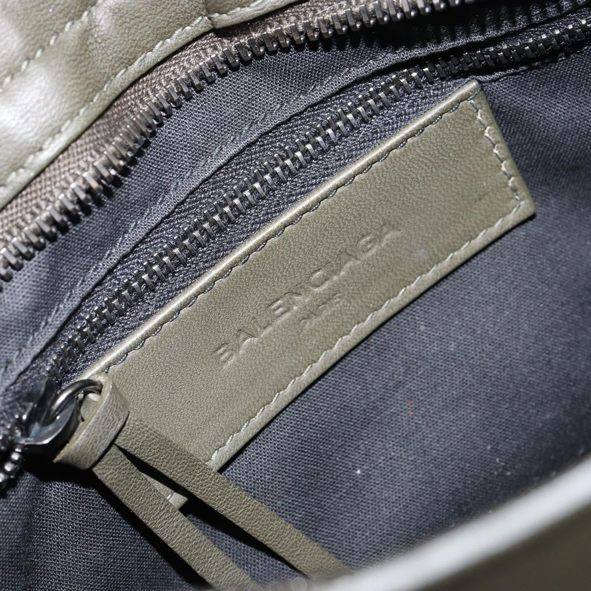 Balenciaga City Classic Studs Bag Leather, KHAKI, LEATHER, Handbag