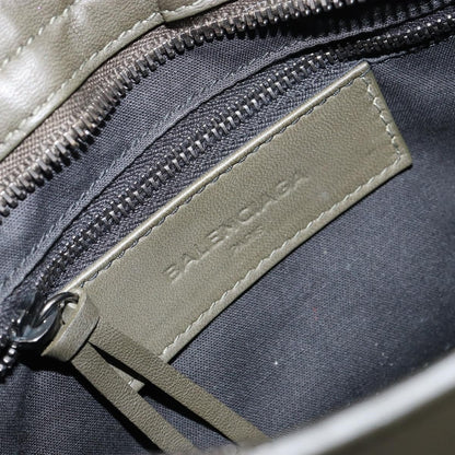 Balenciaga City Classic Studs Bag Leather, KHAKI, LEATHER, Handbag