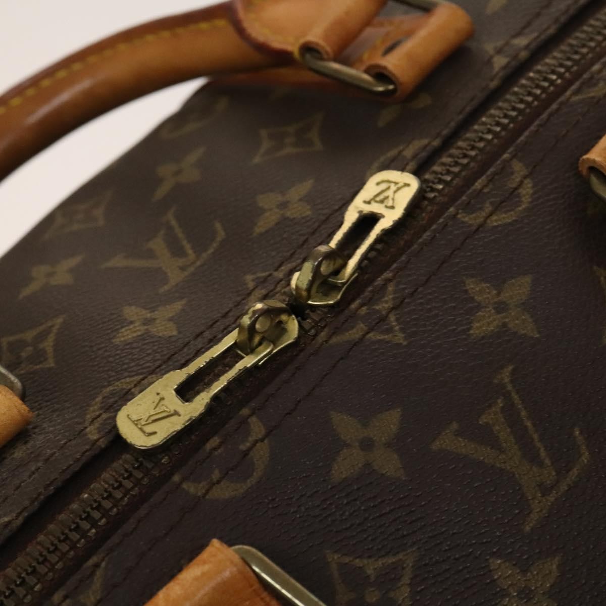 Louis Vuitton Keepall Bag Monogram Canvas, BROWN, CANVAS, Travel bag