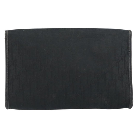 Christian Dior Vintage Chain Flap Shoulder Bag Diorissimo Canvas, BLACK, CANVAS, Shoulder bag