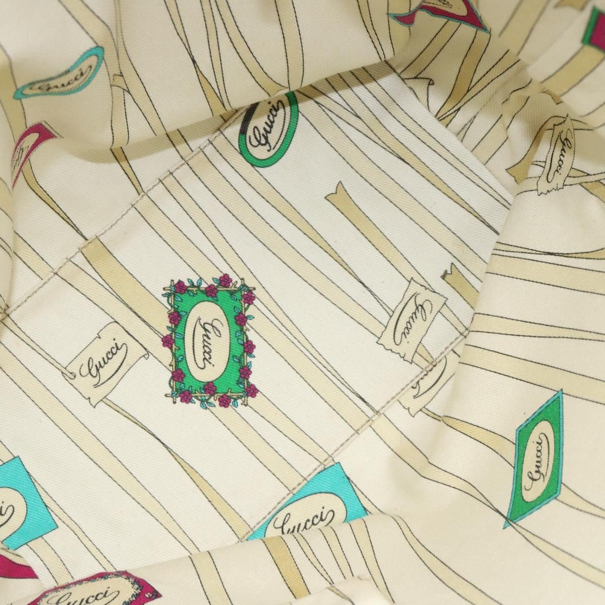 Gucci Vintage tote Leather, BEIGE, CANVAS, Tote bag