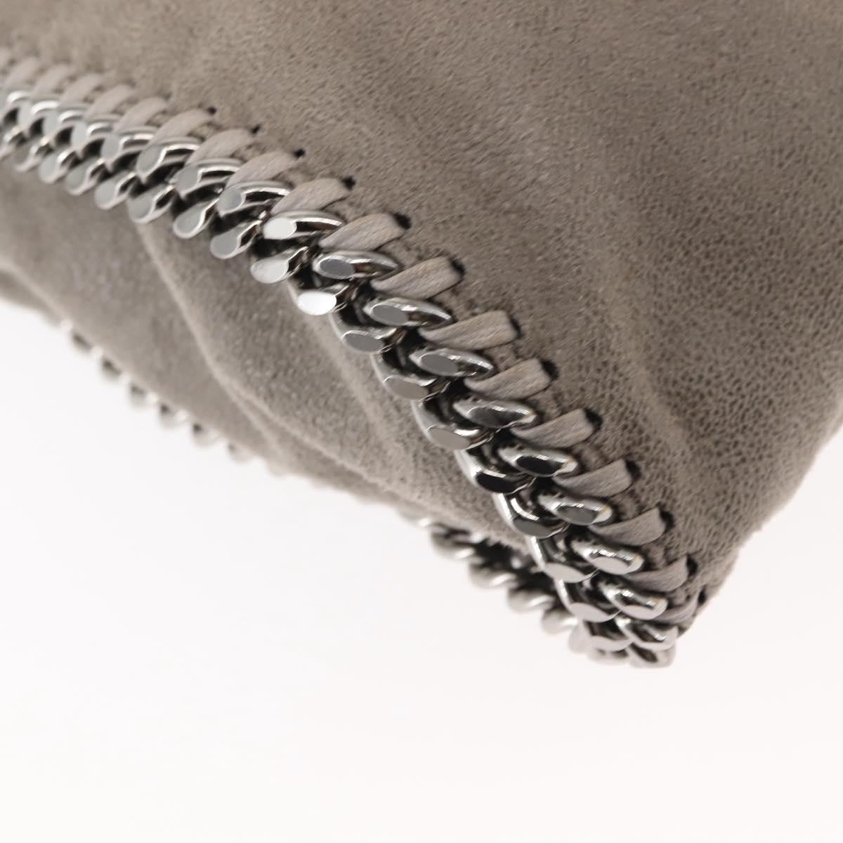 Stella McCartney Falabella Fold Over Crossbody Bag Faux Leather, GRAY, POLYESTER, Crossbody bag