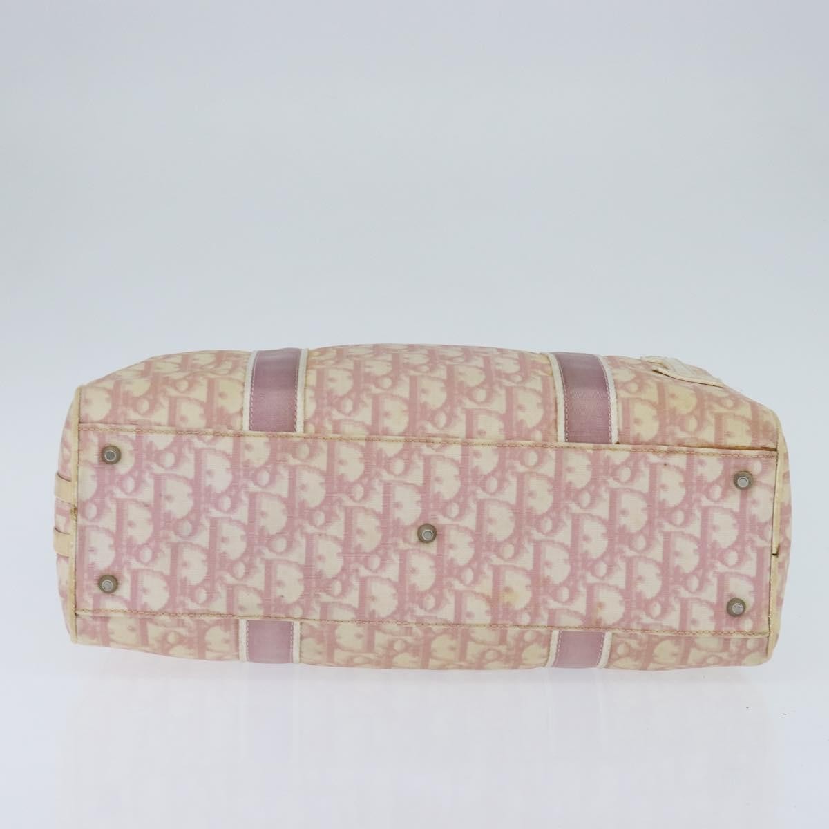 Christian Dior Vintage Trotter Boston Bag Diorissimo Coated Canvas, PINK, PVC, Handbag