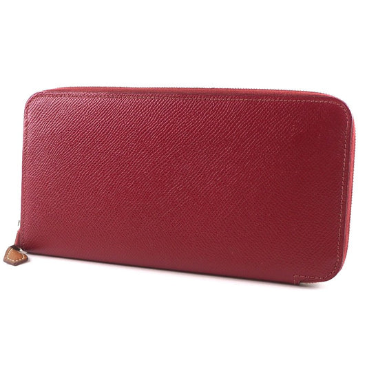 Hermes Azap Zip Around Wallet Silk'in Epsom, RED, LEATHER, Wallets