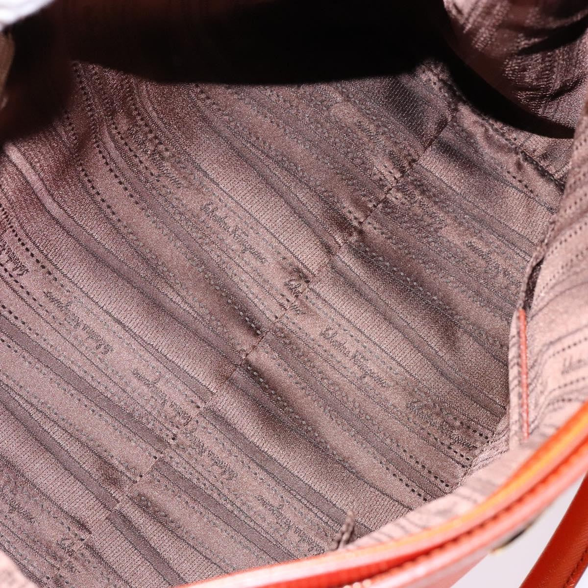 Salvatore Ferragamo Batik Tote Leather, ORANGE, LEATHER, Tote bag