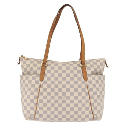 Louis Vuitton Totally Handbag Damier azur, WHITE, CANVAS, Tote bag