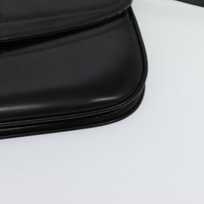 Bally Vintage Shoulder Bag Leather, BLACK, LEATHER, Shoulder bag