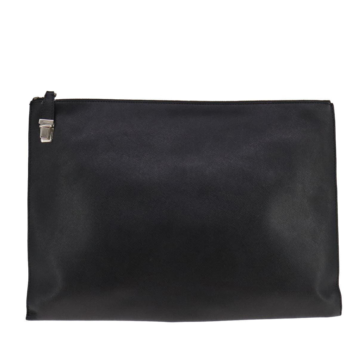 Prada Vintage Pouch Leather, BLACK, LEATHER, Clutche & pouche