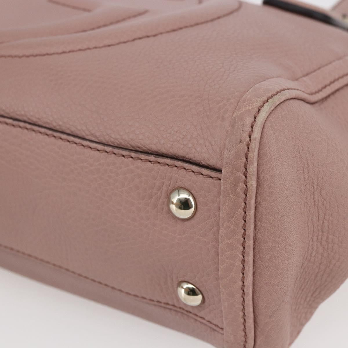 Gucci Soho Zip Tote Leather, PINK, LEATHER, Tote bag