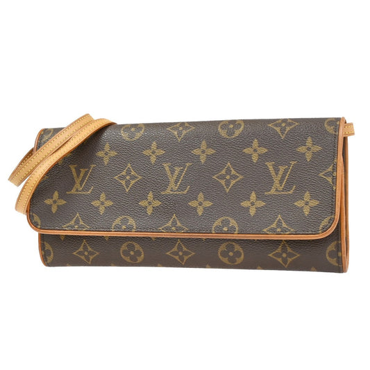 Louis Vuitton Twin Handbag Monogram Canvas, Brown, Canvas, Clutch
