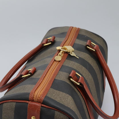Fendi Vintage Pequin Convertible Boston Bag Coated Canvas, Multicolour, Canvas, Travel Bag