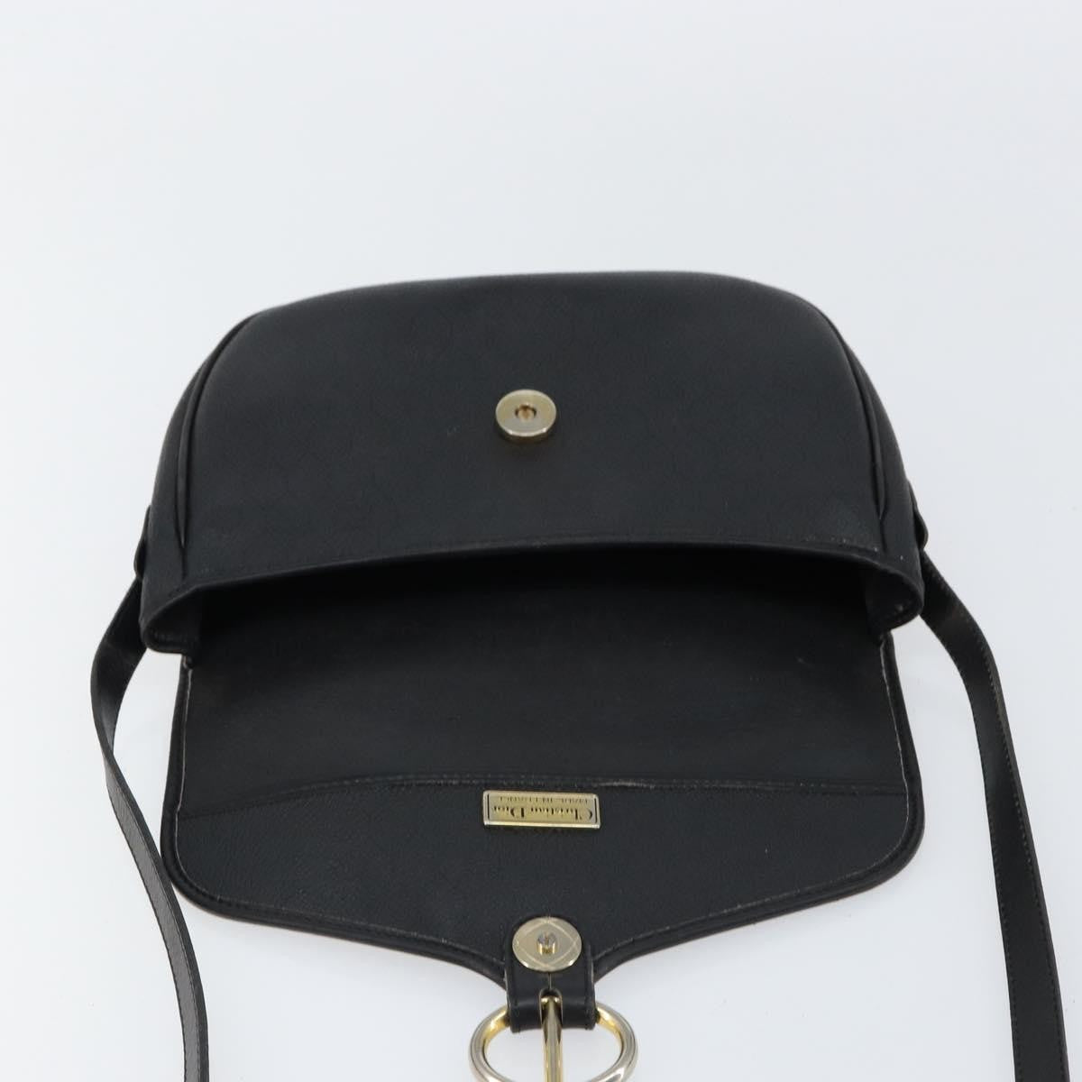 Christian Dior Vintage Honeycomb Flap Crossbody Bag Canvas and Leather, BLACK, CANVAS, Shoulder bag