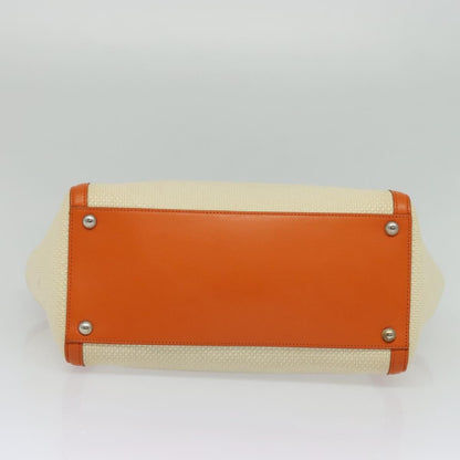 Salvatore Ferragamo Gancini Tote Canvas and Leather, BEIGE, CANVAS, Tote bag